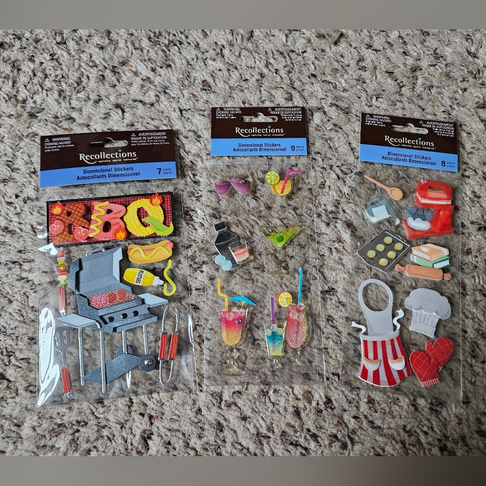 Recollections BBQ and Baking Themed Sticker Set - Discontinued